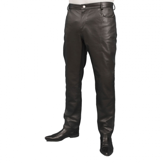 Men Leather Chinno Trouser