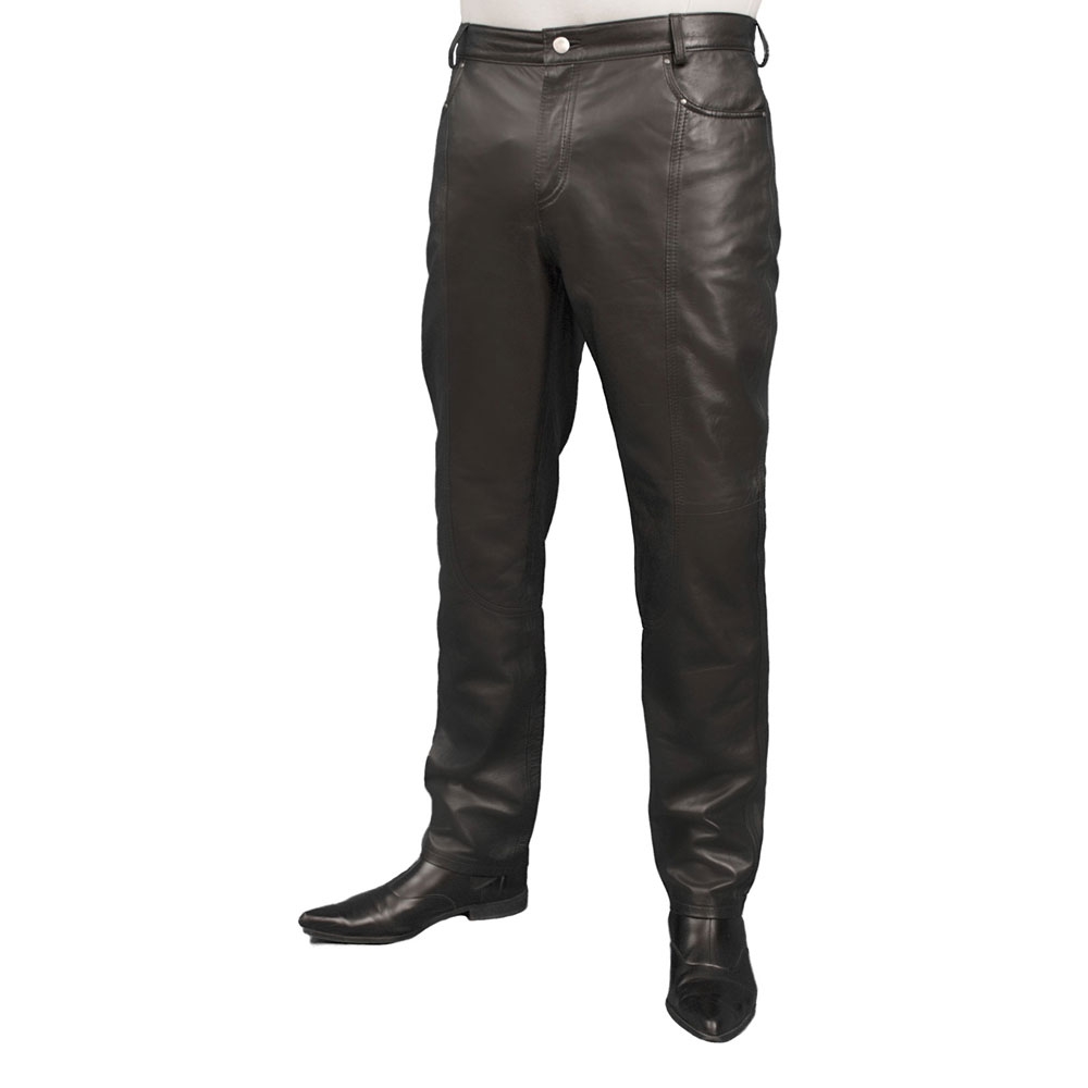 Men Leather Chinno Trouser