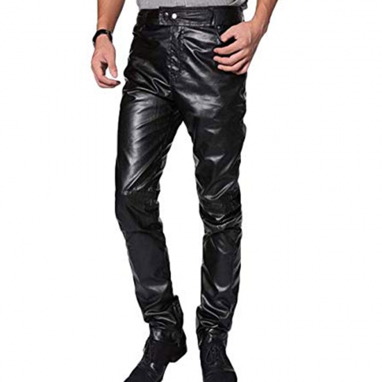 Men Leather Chinno Trouser
