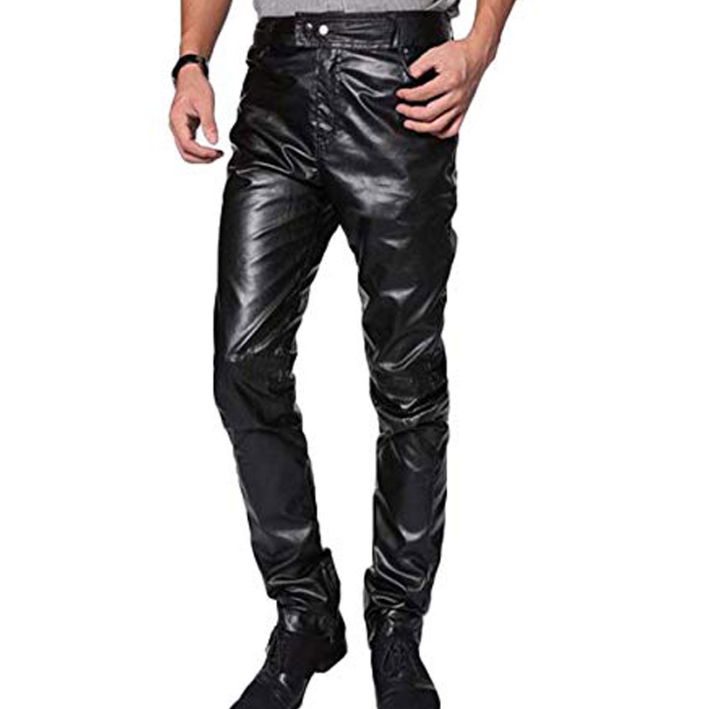 Men Leather Chinno Trouser