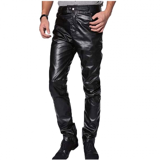 Men Leather Chinno Trouser