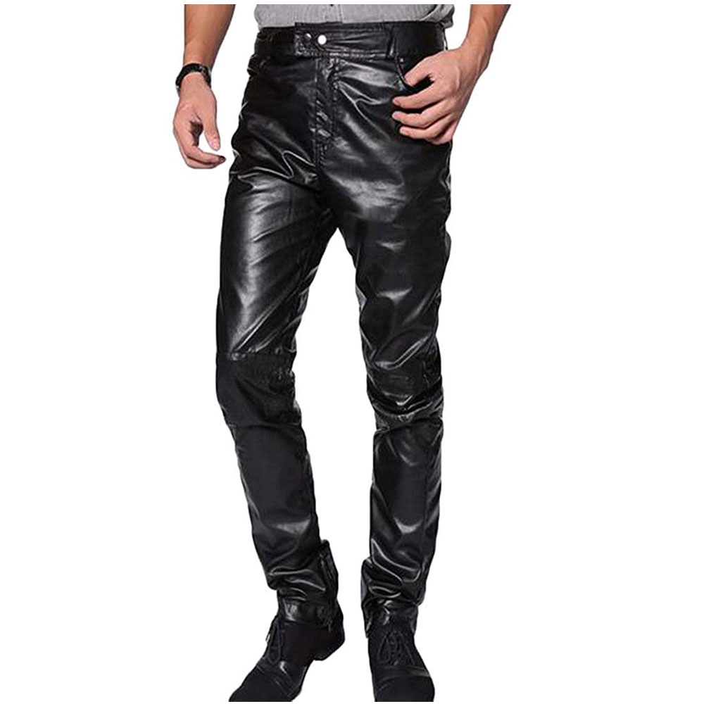 Men Leather Chinno Trouser